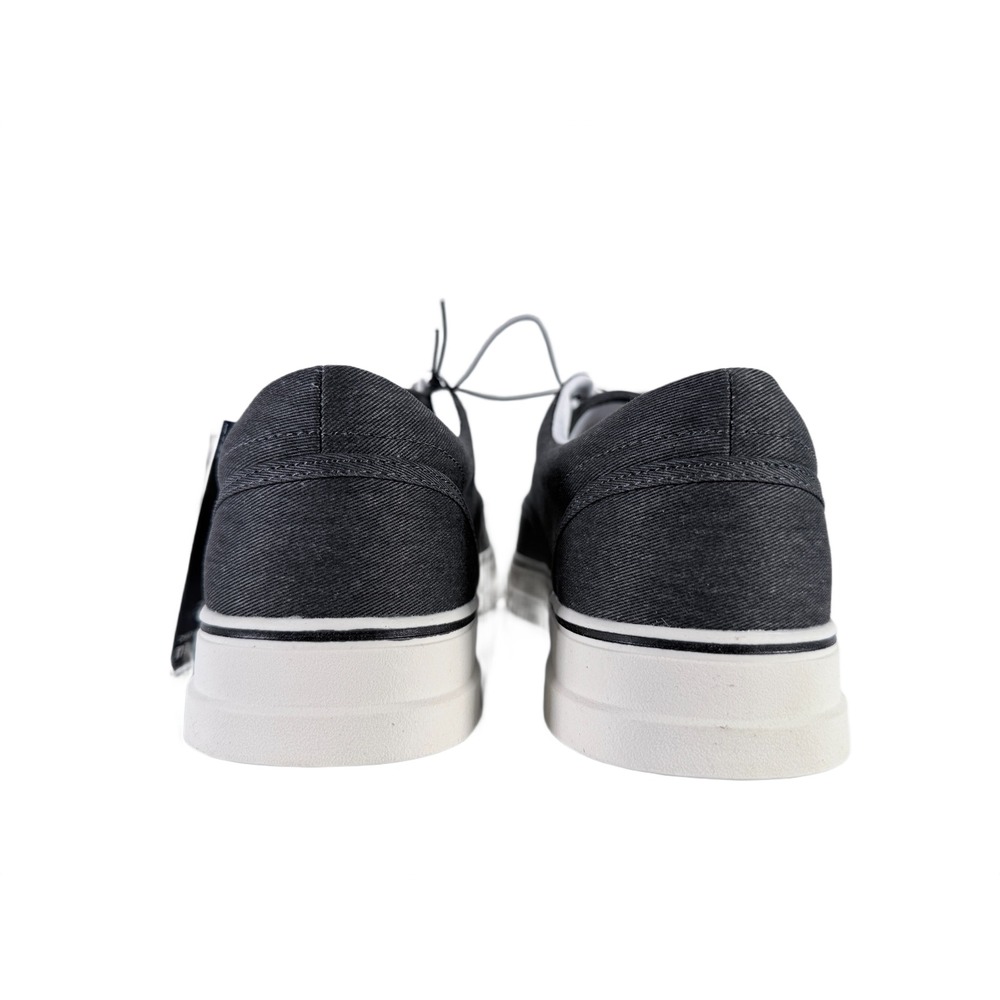 Chaps Men's Memory Foam Casual Canvas Lace-Up Sneakers Shoes Charcoal Gray - Picture 5 of 10